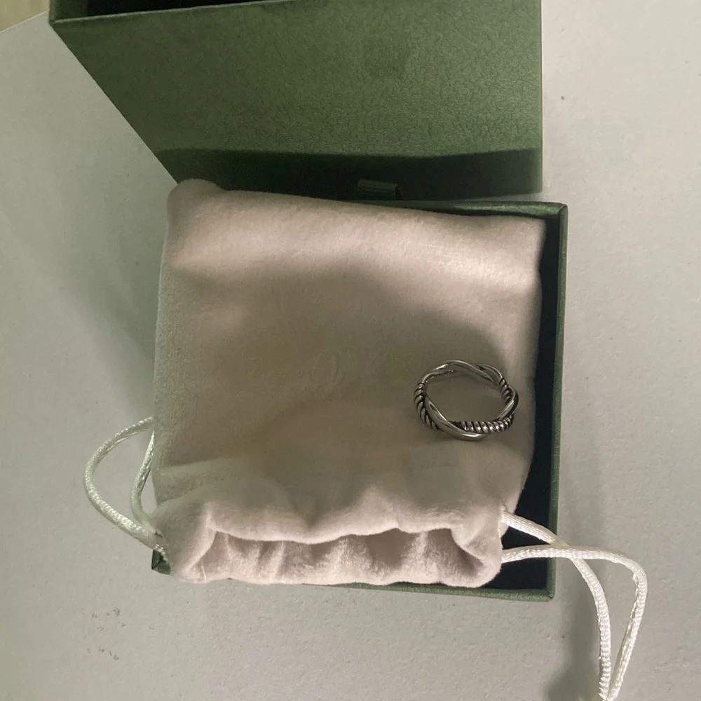 Revlon Silver-Tone Braided Ring with Branded Gift Pouch